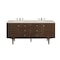 James Martin Vanities Amberly 72in Double Vanity, Mid-Century Walnut w/ 3 CM Eternal Marfil Top 670-V72-WLT-3EMR - alternate 1